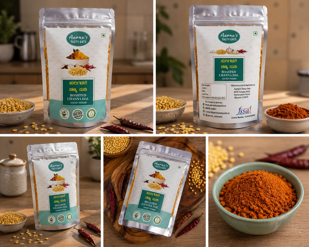 Roasted Channa Dal Chutney Powder (Hurigadale Chutney Pudi)