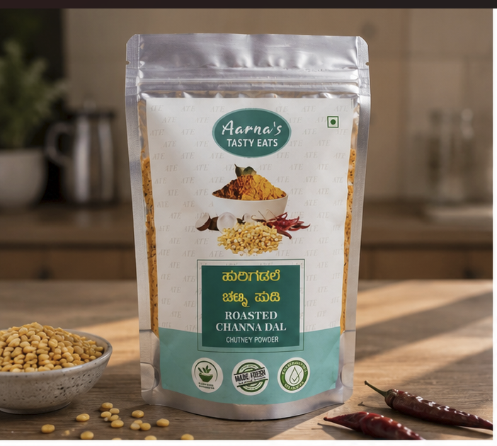 Roasted Channa Dal Chutney Powder (Hurigadale Chutney Pudi)