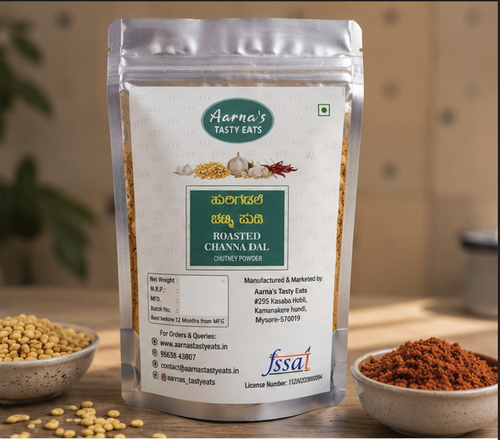 Roasted Channa Dal Chutney Powder (Hurigadale Chutney Pudi)
