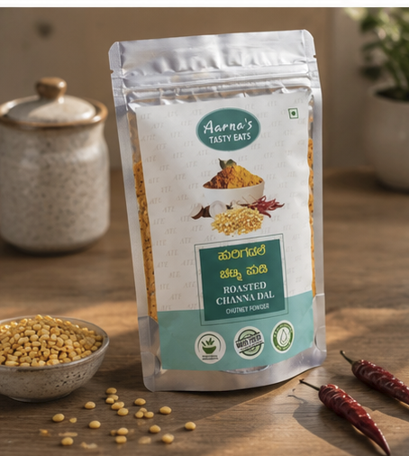 Roasted Channa Dal Chutney Powder (Hurigadale Chutney Pudi)