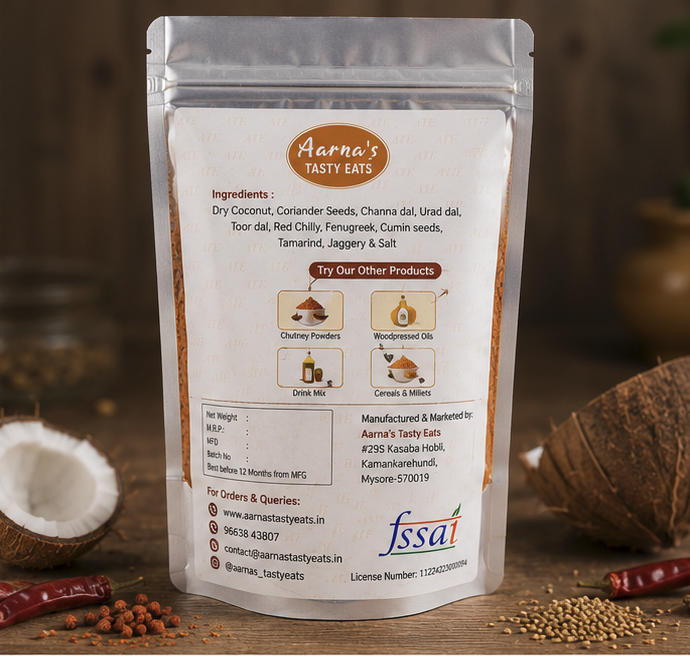 Dry Coconut Chutney Powder (Ona Kobbari Chutney Pudi)