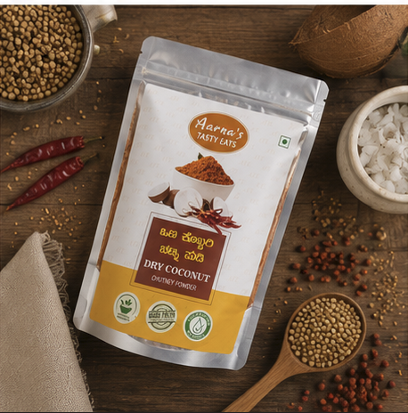 Dry Coconut Chutney Powder (Ona Kobbari Chutney Pudi)